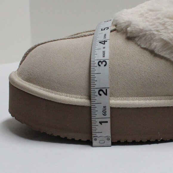 Joyspun Women's Size 9 Beige Platform Clog Slippers - Picture 10 of 12